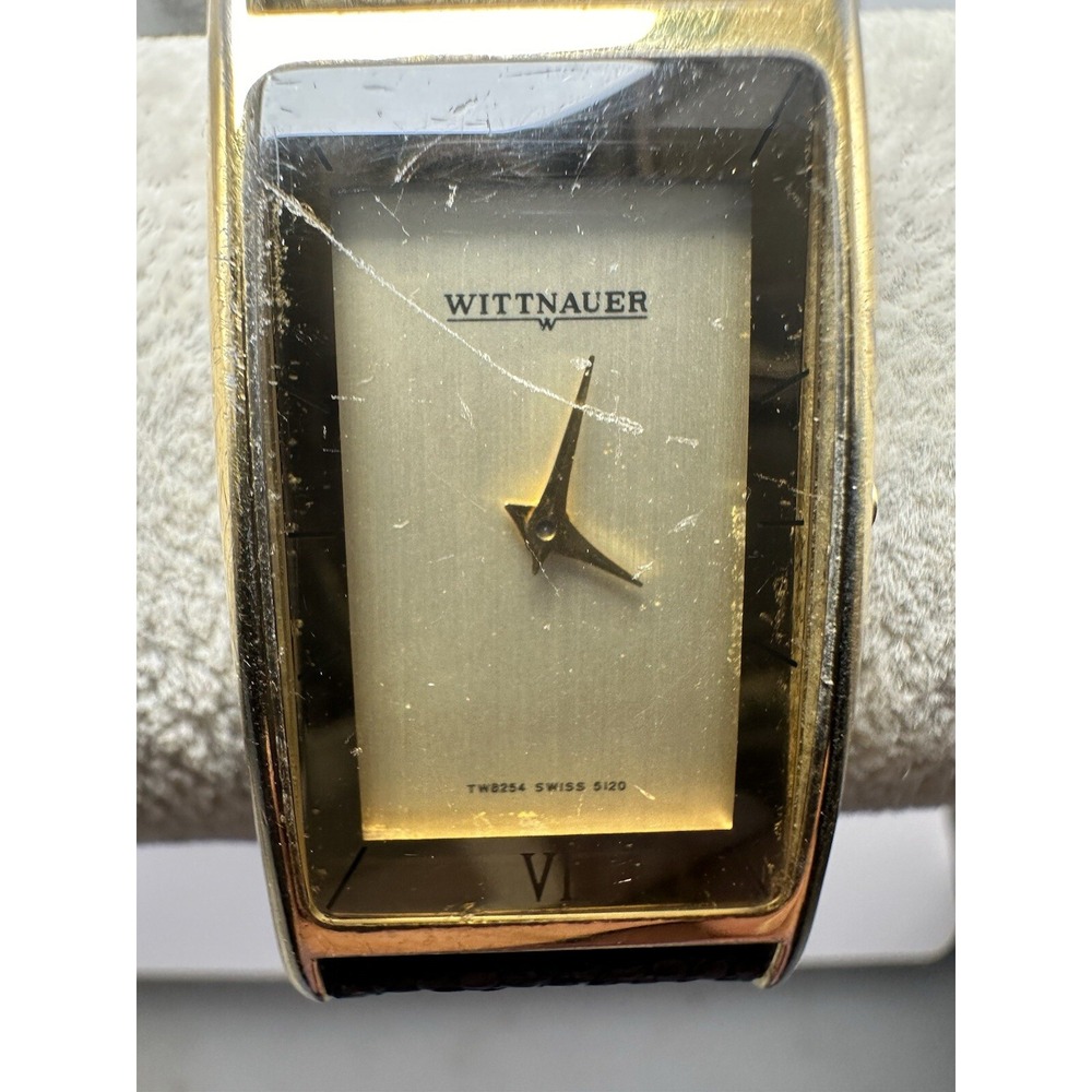 Wittnauer‎ Ladies Tank Watch Tw8254-5120 New Battery 22MM 7.75" Swiss Made
